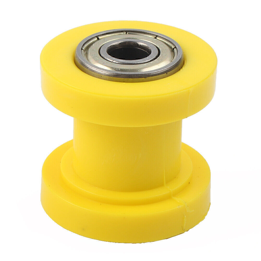 8mm Chain Roller Slider Tensioner Guide Pulley Dirt Pit yellow For Bike Motor