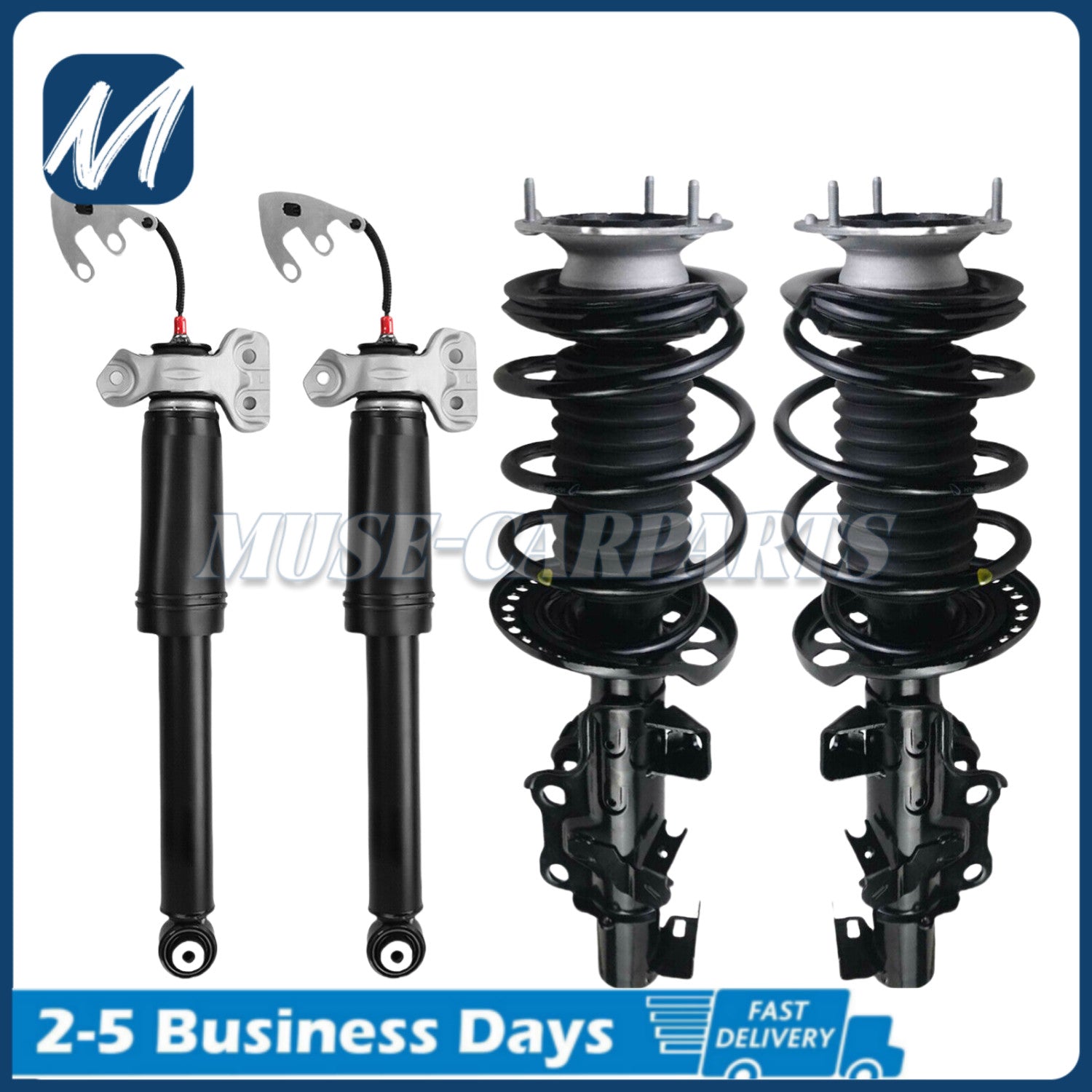 Pair Rear Left & Right Shock Absorbers for Lincoln MKZ 2013-2020 With Electric