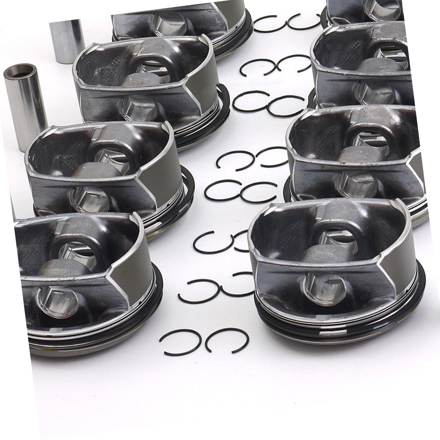 8x Pistons  Rings Kit for Porsche for Cayenne for Panamera S GTS 957 970 4.8L V8