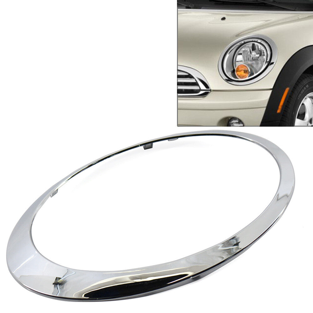 Headlight Trim Ring Left for BMW for MINI R55 R56 R57 R58 R59 Chrome Car