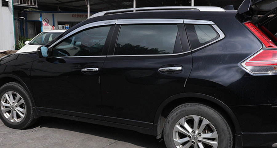 for Nissan Rogue 2014-2020 silver Window Wind Visors Rain Guard Vent Deflectors