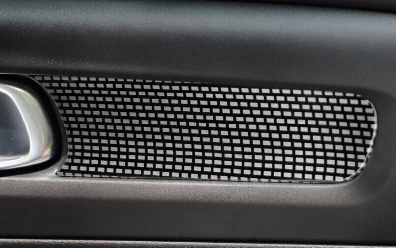 for Volvo XC40 2019-2022 Black Steel grid pattern back side door Cover trim 2x
