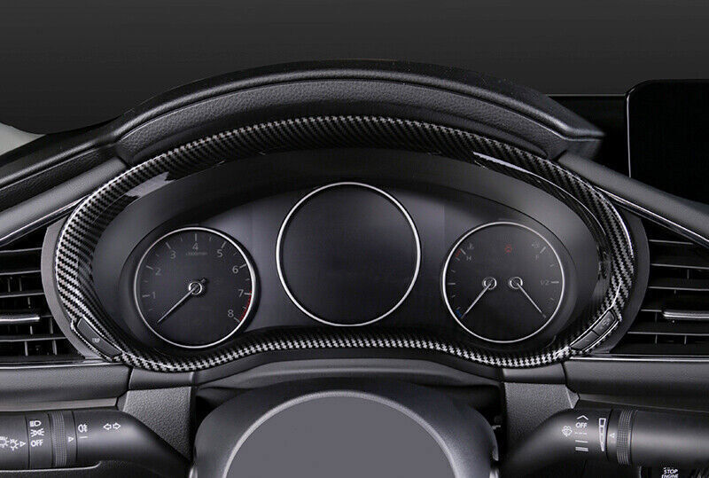 for Mazda 3 Axela 2020-21 Carbon Fiber Style Speedometer Panel Frame Cover Trim