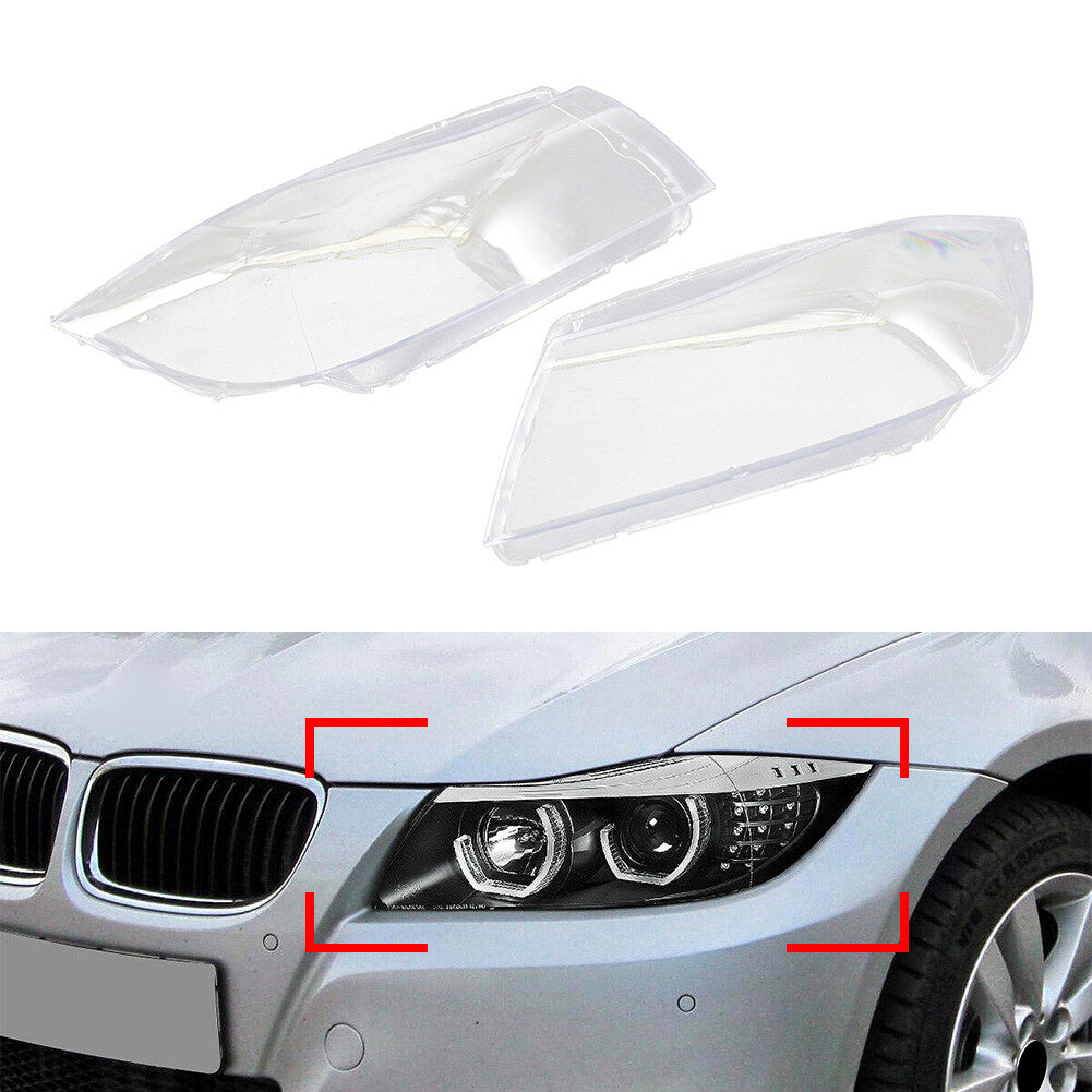 Front Headlight Lens Cover Clear for BMW 3 Series E90 Sedan E91 Wagon 05-08 cl