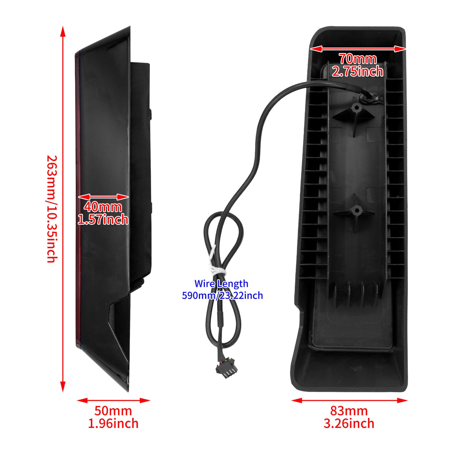 Saddlebag Side Insert Fender Fascia LED Light Fit for Harley Touring FLHT 14-20
