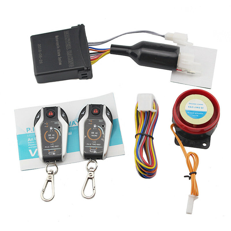 2way Motorcycle Alarm System Anti-theft Security Engine Start Remote Control Key