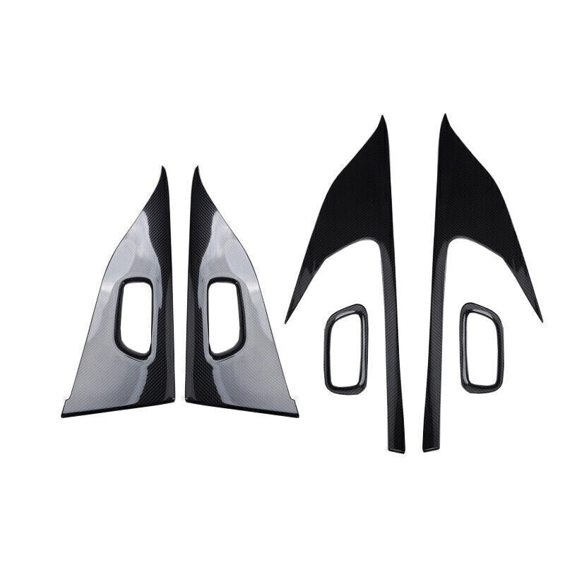 Car Inner Door Panel Cover Trim 6PCS Fit for Nissan Murano 2015-21 Carbon Fiber