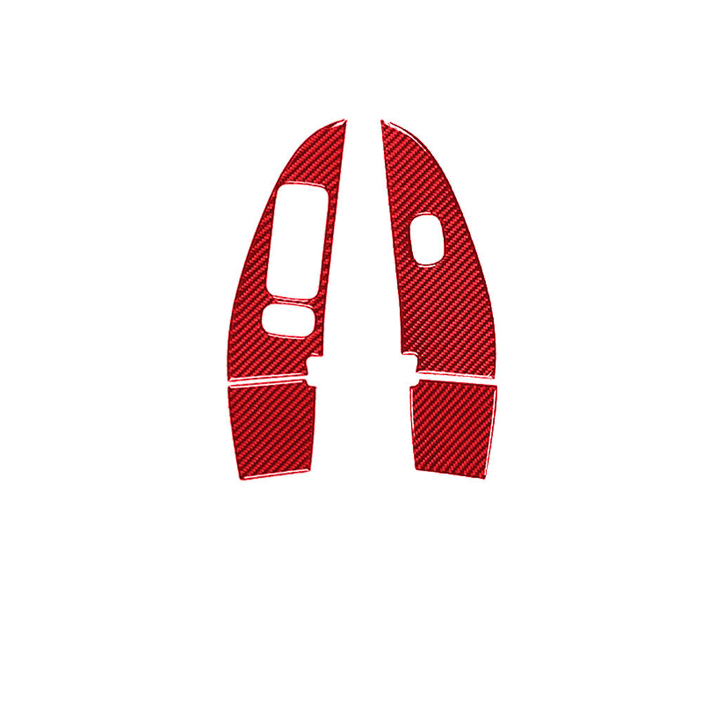 Red carbon fiber interior window control bezel for Mercedes-Benz W203 2005-07