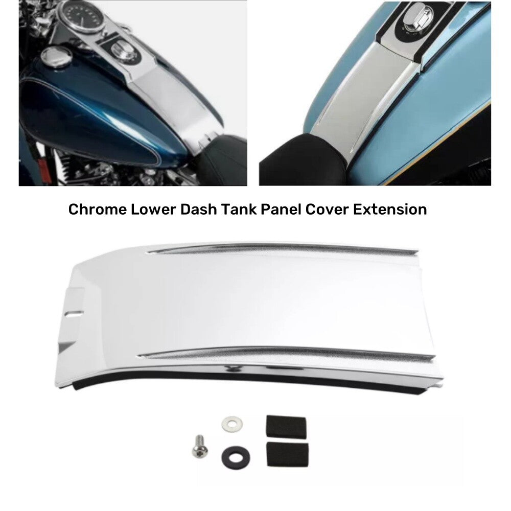 Lower Dash Tank Panel Cover Extension Fit for Harley Fat Boy Softail 2000-2017