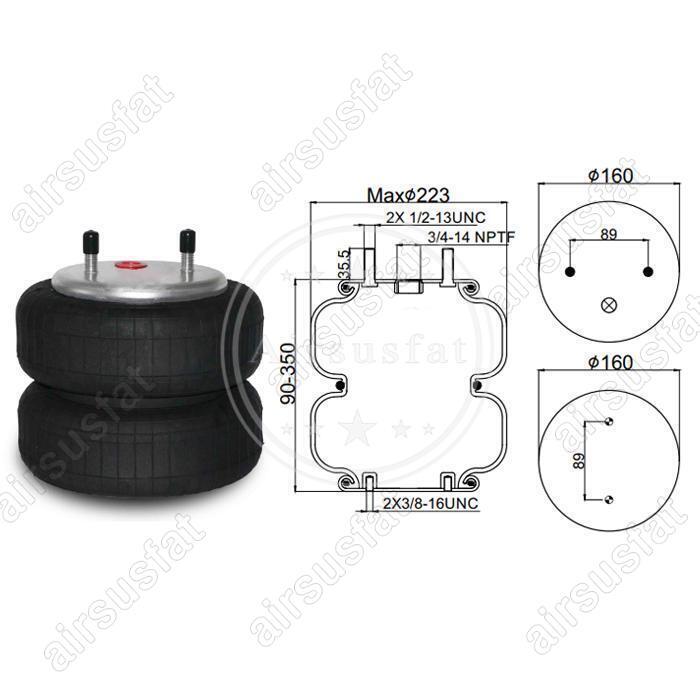 2 Pieces For Firestone Air Suspension Spring Bags Assembly W01-358-6817