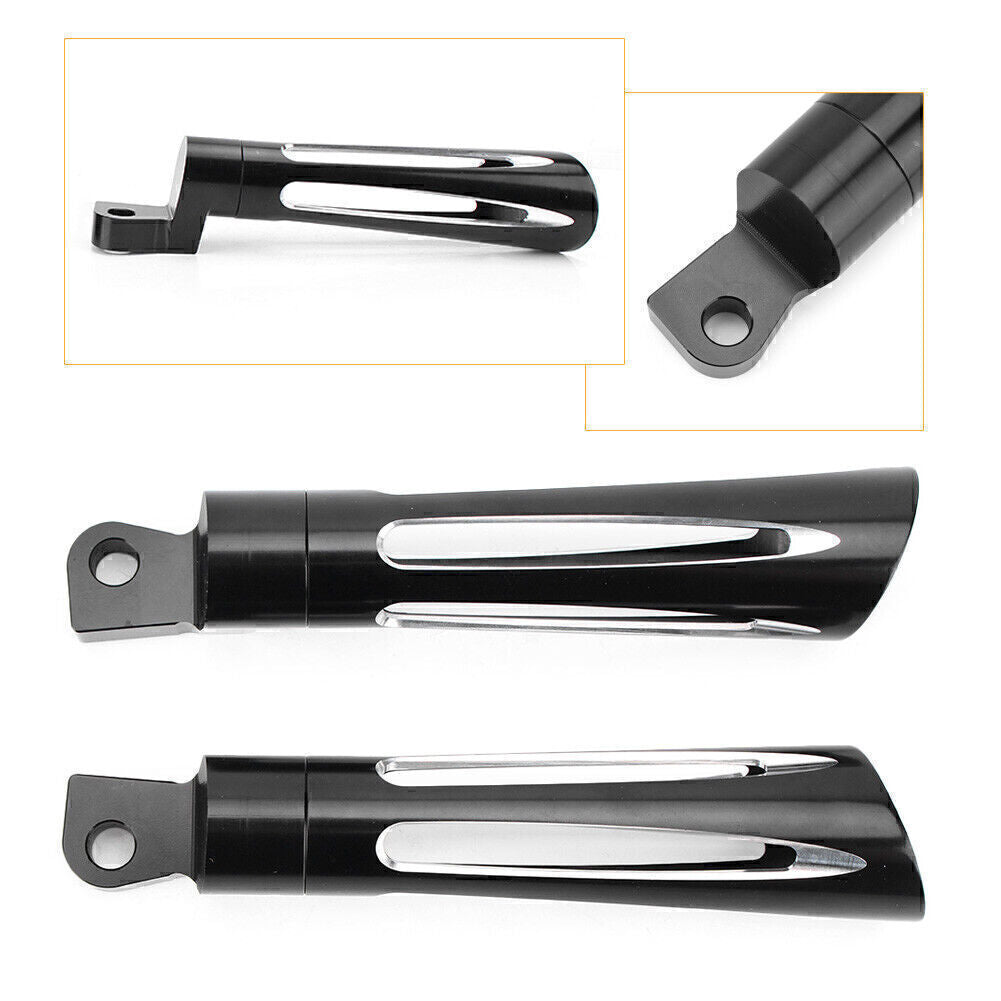 Fit for Harley Dyna FSX FXSB Sportster XL1200 XG500 750 CNC Footpegs Black Aluminum