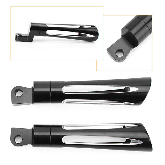 Fit for Harley Dyna FSX FXSB Sportster XL1200 XG500 750 CNC Footpegs Black Aluminum