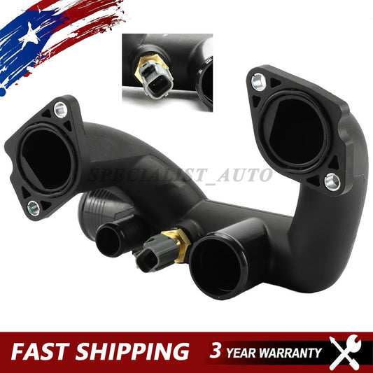 96JV8A504BD Fit for Jaguar Vanden Plas XJ8 XK8 Thermostat Cover Outlet Pipe w/Sensor