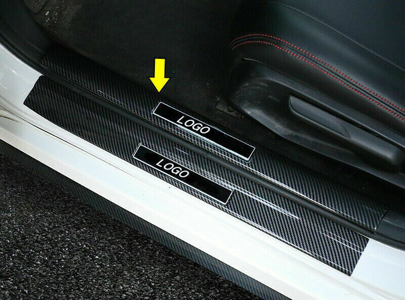 for Honda for Civic Sedan 2022-2023 Carbon Fiber Inner Door Sill Scuff Plate Guard4