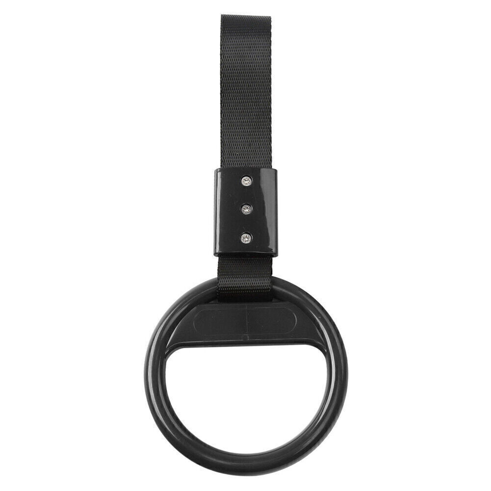 Round Ring Train Bus Handle Hand Strap Drift Charm Tools PVC Plastic All Black