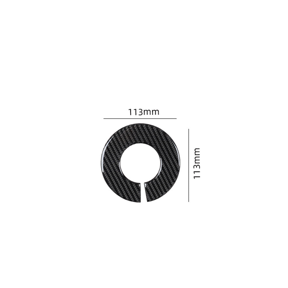 Carbon fiber interior steering wheel sign ring trim for 2012-2015 for Fiat 500