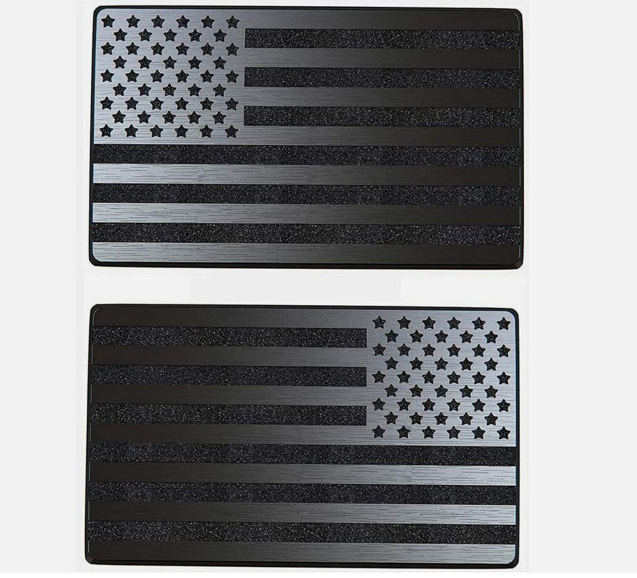 Black magnetic American flag sticker for GMC side fenders and rear trunk