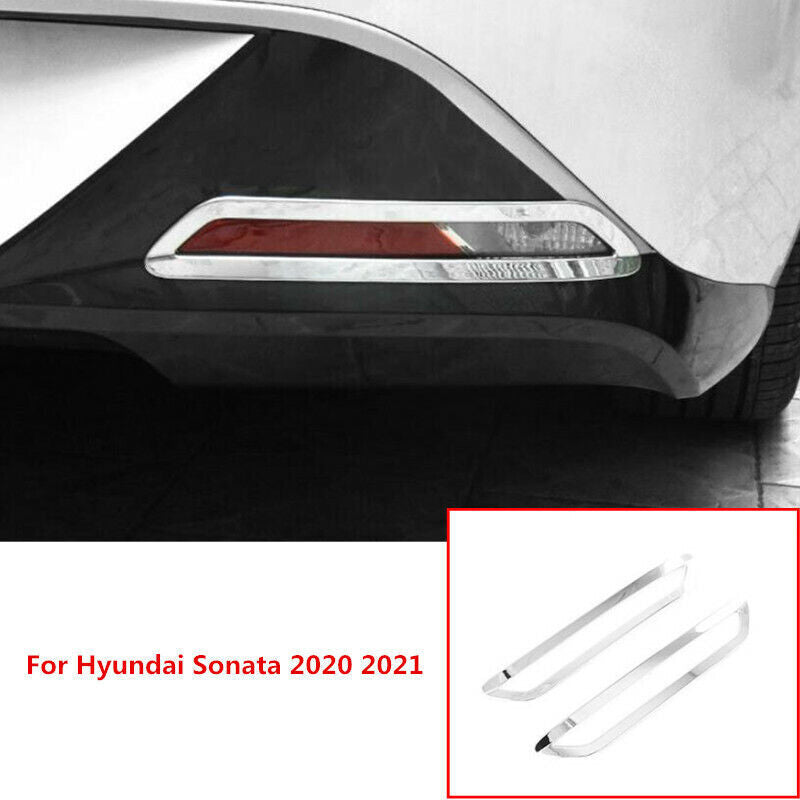 Chrome Rear Fog Lamp Light Cover Trim for Hyundai Sonata 2020-2022 Accessaries