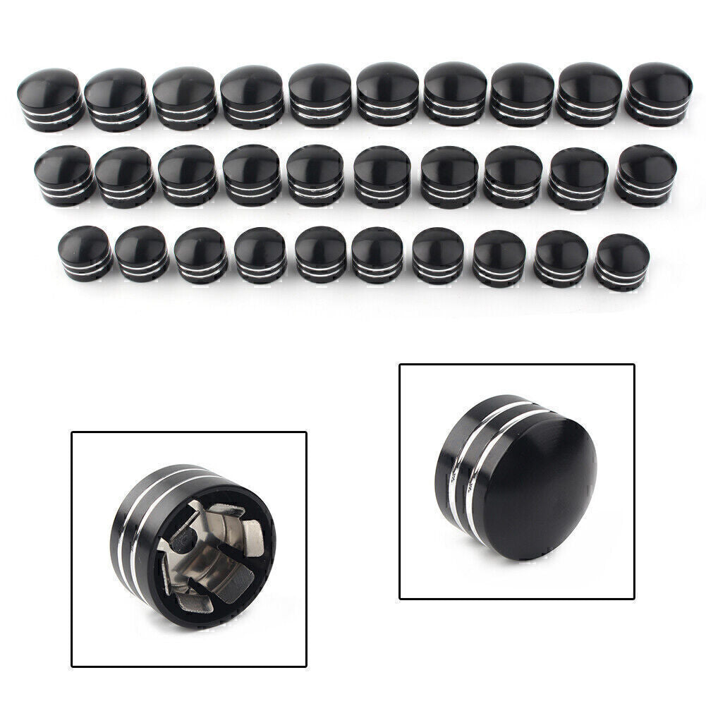 Innere 9mm Schrauben Bolt Topper Caps Abdeckung for Harley Dyna V-Rod 10PCS
