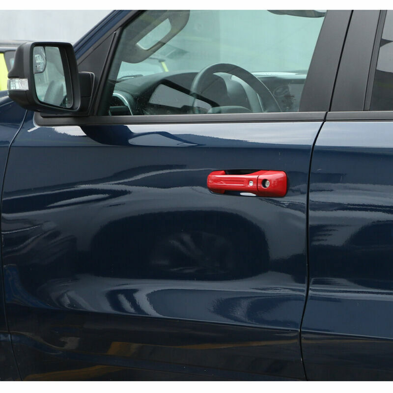 for Dodge for Ram 1500 2018-2021 Hight Version Exterior Door Handle Cover Trims Red