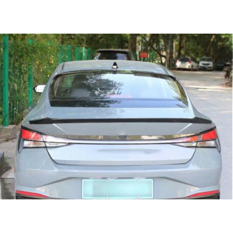 for Hyundai for Elantra 2021-2023 Carbon Fiber Roof Spoiler Trunk Tail Lip Wing Bar