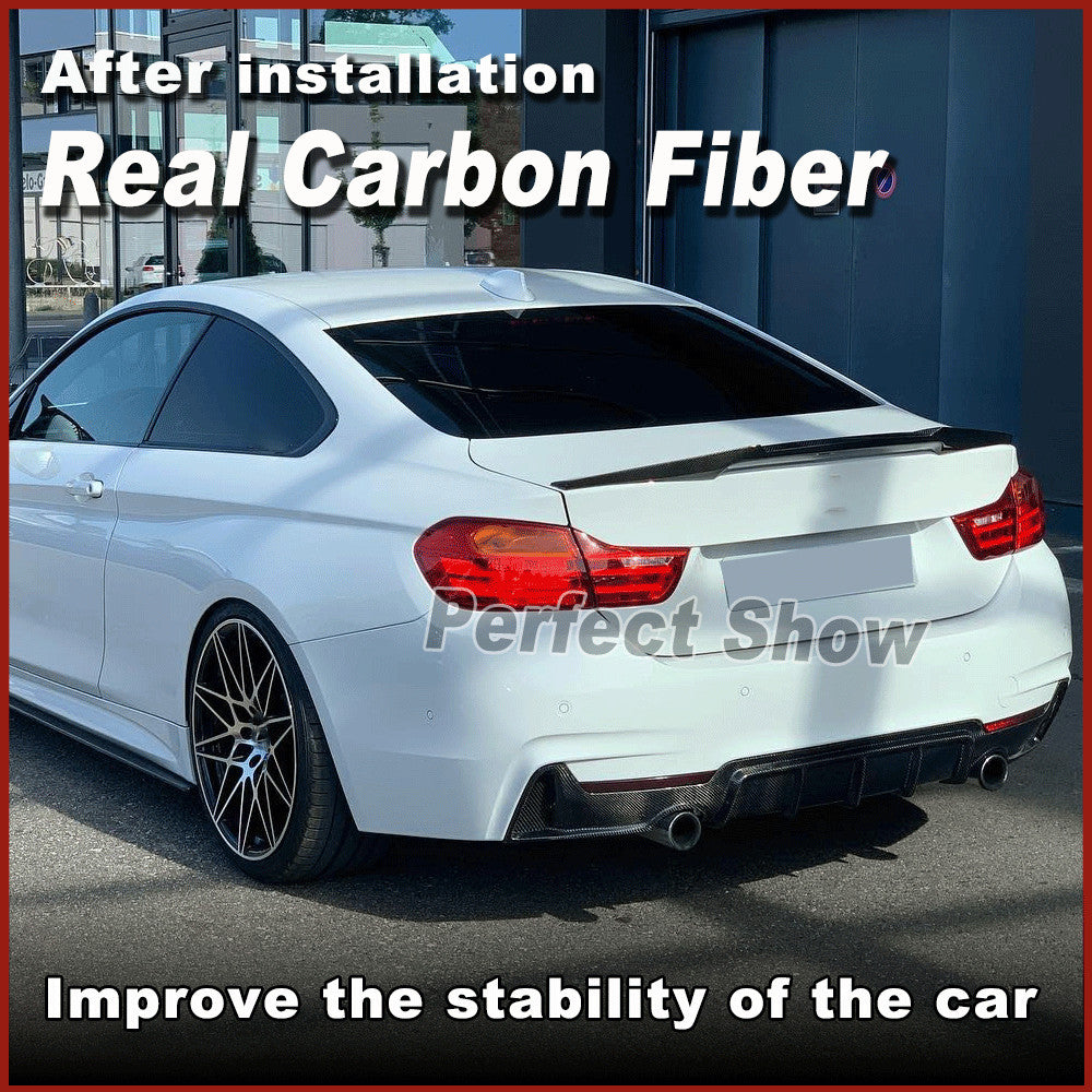 Fit for BMW 4 Series F32 F33 F36 M-Sport REAL Carbon Rear Bumper Diffuser Lip