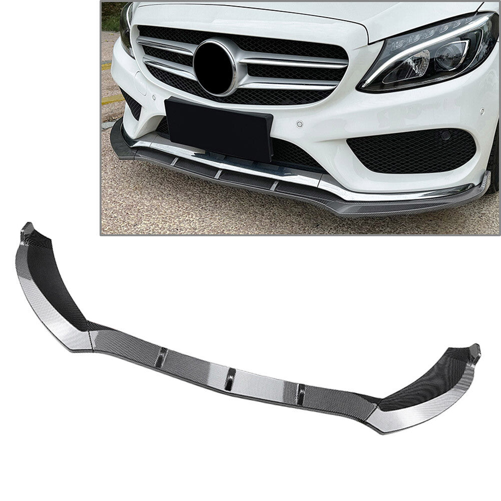 Front Bumper Lip Splitter Spoiler Body Kit for Benz C Class W205 C180 C200
