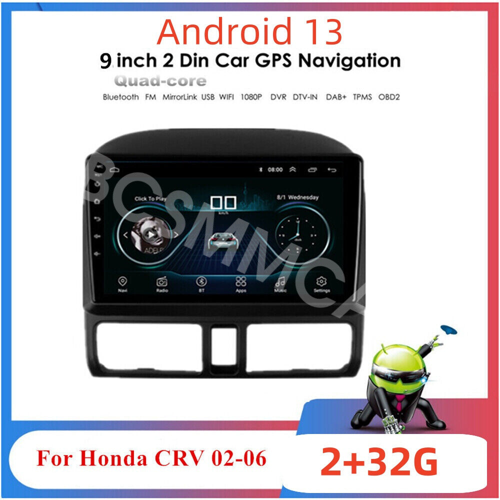 9in Multimedia Player Touch Screen For Carplay Fit for Honda for CR-V CRV 2002-2006