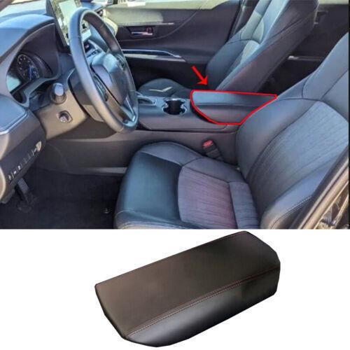 Suitable for Toyota Venza 2021-2024, black leather console storage armrest box panel cover.