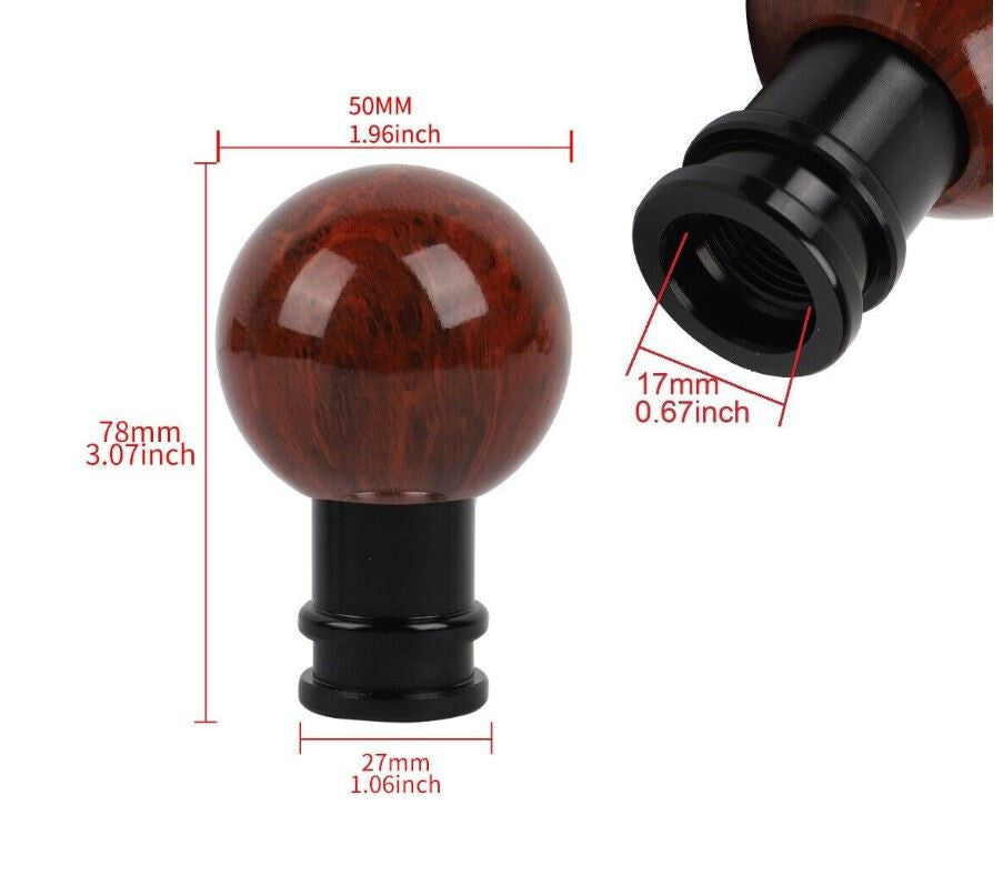 The Mugen brown wooden ball is suitable for the new for Honda for Acura manual shift lever.