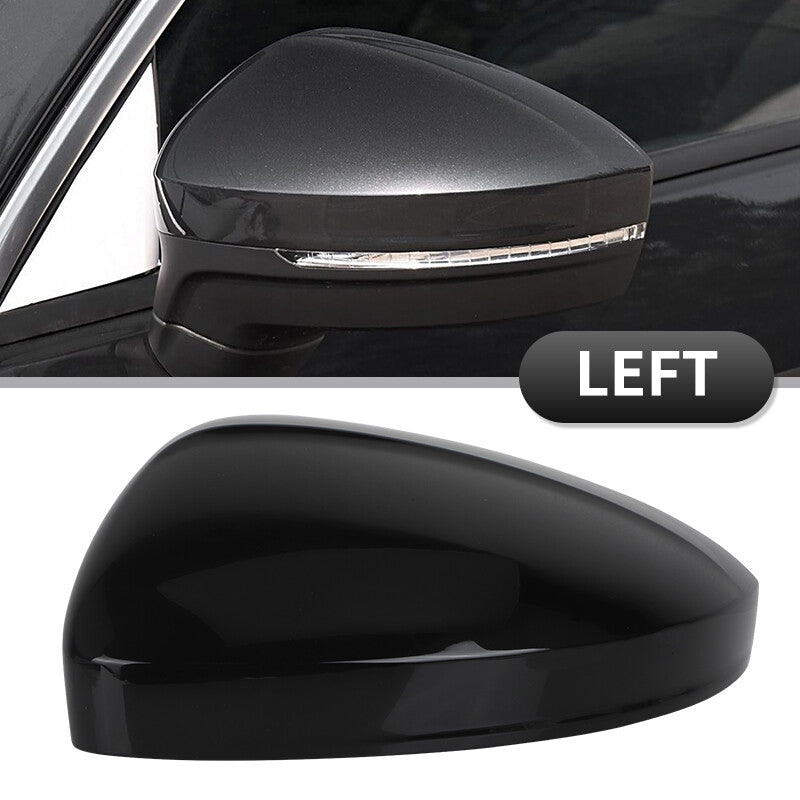 Left Driver Side Door Wing Mirror Cover Cap Black Fit for VW for Tiguan 2017-2023