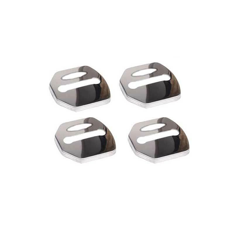 Fit for Ford Ranger 2015-2022 Chrome Steel Door Lock Buckle Protection Trim 4PCS