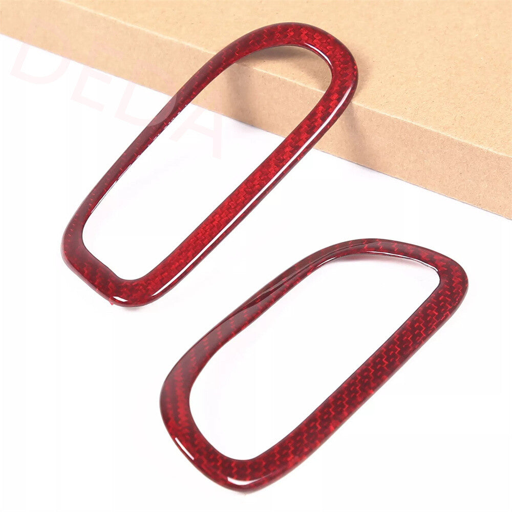 2¡ÁRed Carbon Fiber Front A Pillar Air Vent Outlet Trim for Corvette C6 2005-2013
