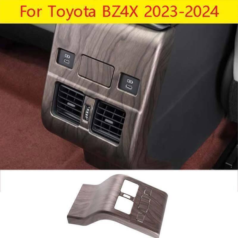 for Toyota BZ4X 23-2024 Peach Wood Grain Back Air Outlet Vent Frame Cover Trims