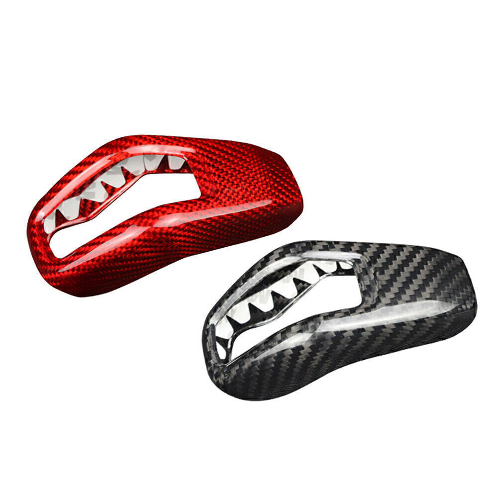 1x Carbon Fiber Gear Shift Knob Cover Trim Fit for Land Rover Range Sport 2018-2021