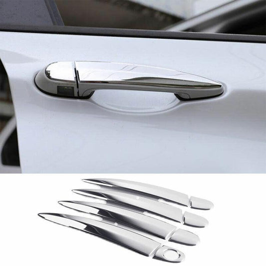 Fit for BMW X1 E84 2010-2015 Silver Steel Car Door Handles Cover Trim Decor 8PCS