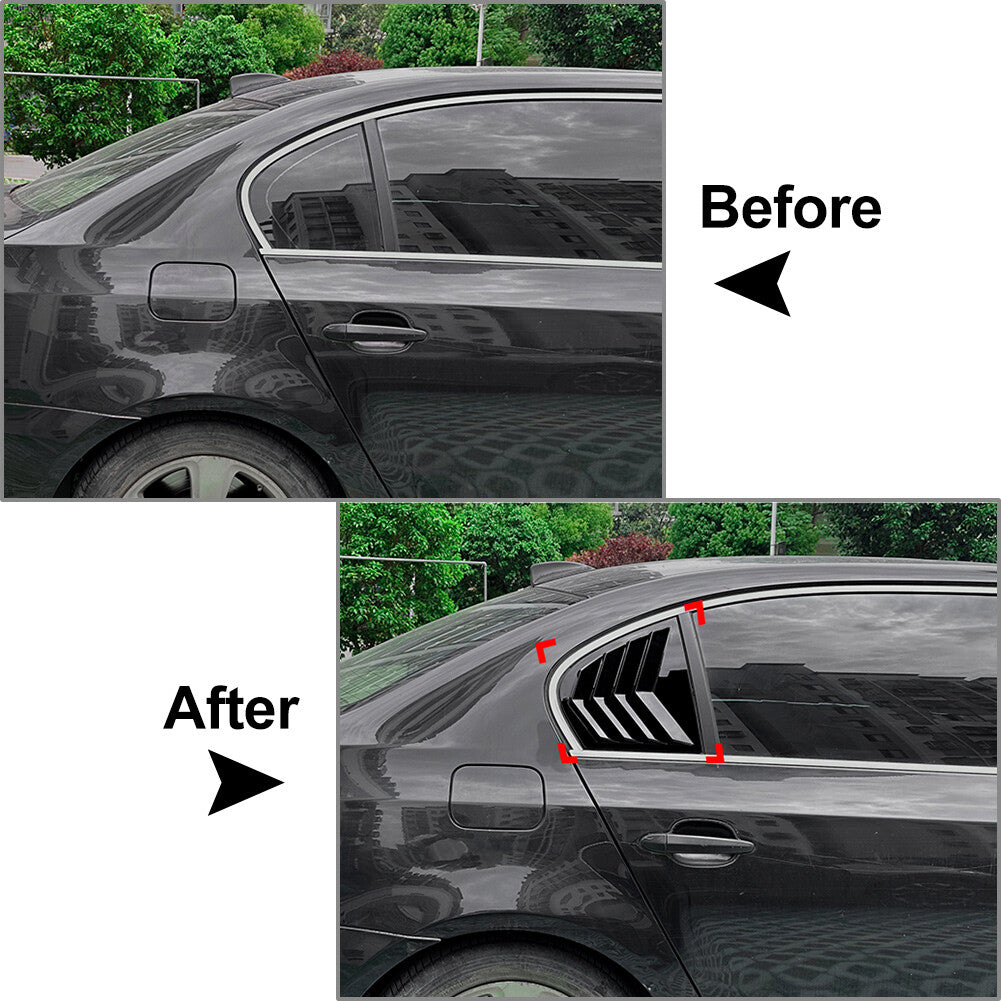 Rear Window Shutter Louver Cover Trim for BMW 5 Series E60 E61 2004-2010 2016 17