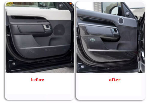 Inner Door Carbon Fiber Panel Cover Anti-Kick for Land Rover Discovery 2017-2023