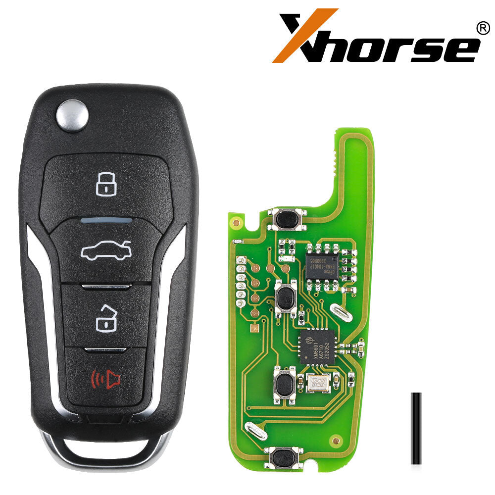 5Pcs Universal Wire Remote Key for Ford Flip Condor 4 Buttons XKFO01EN HK