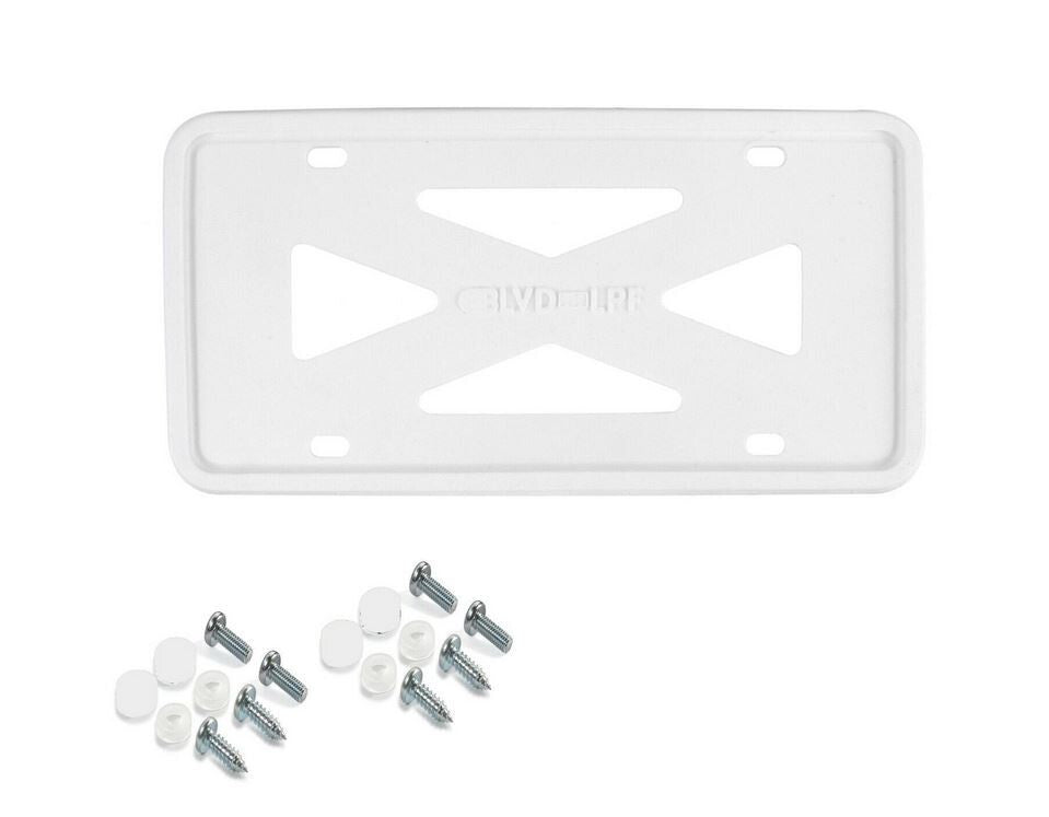 Car license plate frame cover cap, trunk white silicone, suitable for Porsche