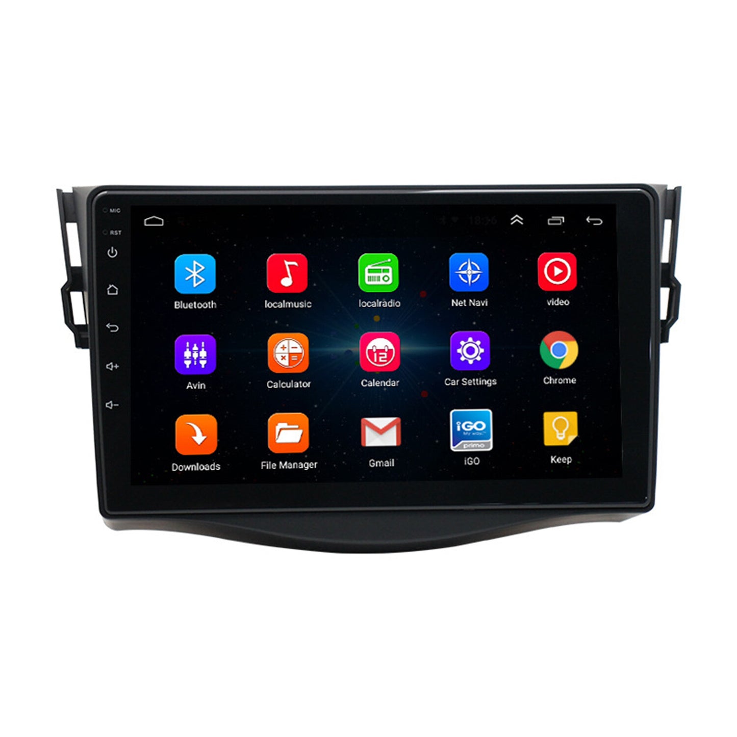 9 CAR RADIO STEREO GPS PLAYER AUTO CARPLAY FOR 2007-12 for TOYOTA RAV4 ANDROID 12
