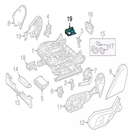 A20591911009051 for Seat Rail Cover for Mercedes-Benz C-Class A205