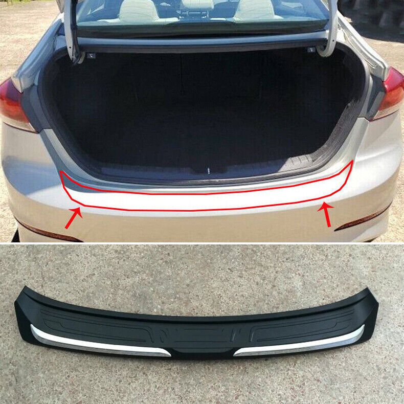 for Hyundai for Elantra 2017-20 Black Rear Trunk Protector Plate Cover Trim Guard 1x