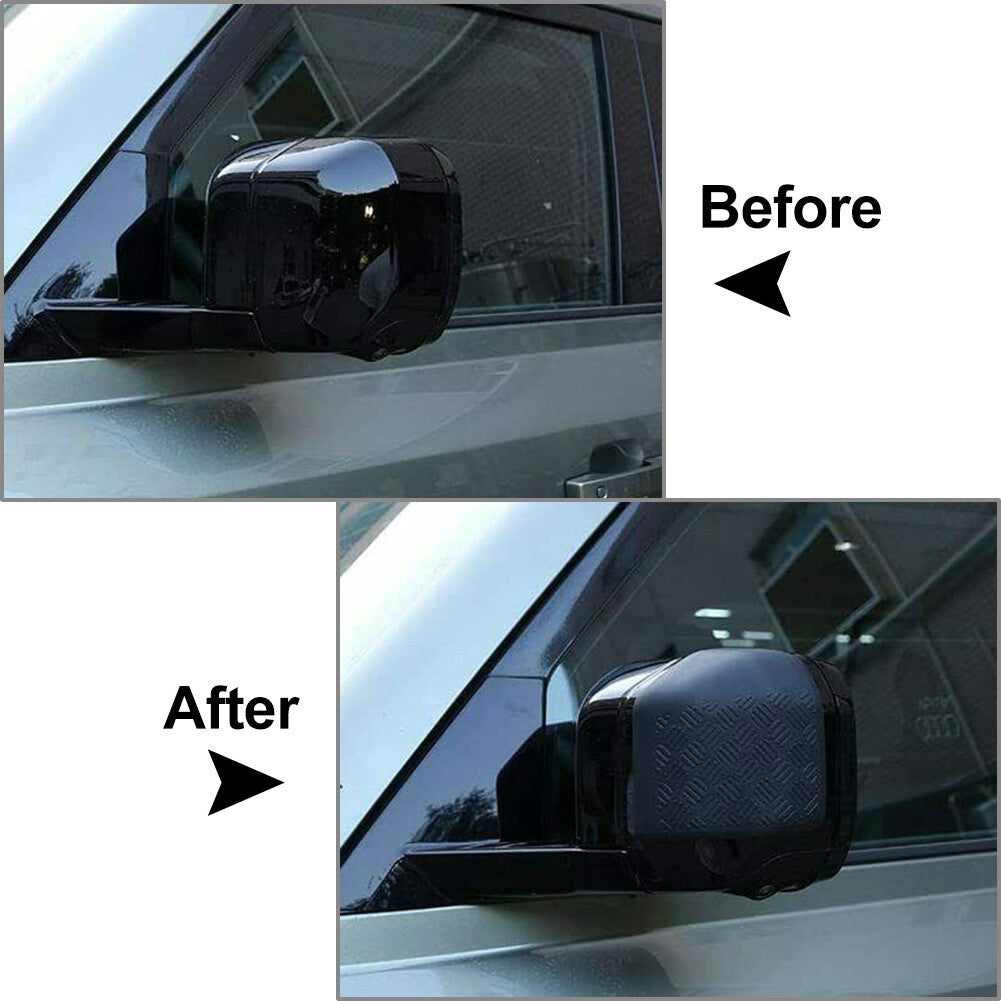 2 Pcs Exterior Rear View Mirror Cover Trim Fits for Land Rover for Defender 90 110 20-23