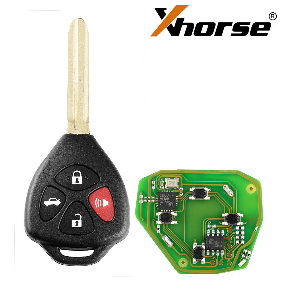 5Pcs XKTO02EN Wire Remote Key for Toyota Flat 4 Buttons Triangle