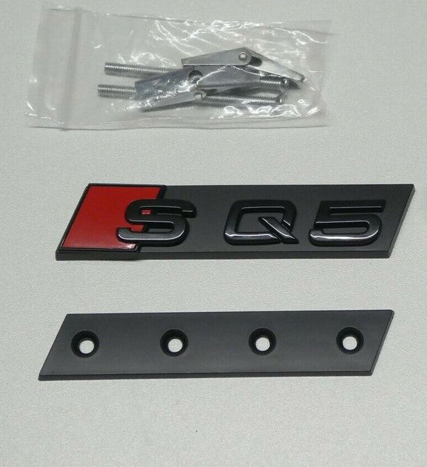 for Audi SQ5 hooded badge decal front Bonnet grille badge logo gloss black