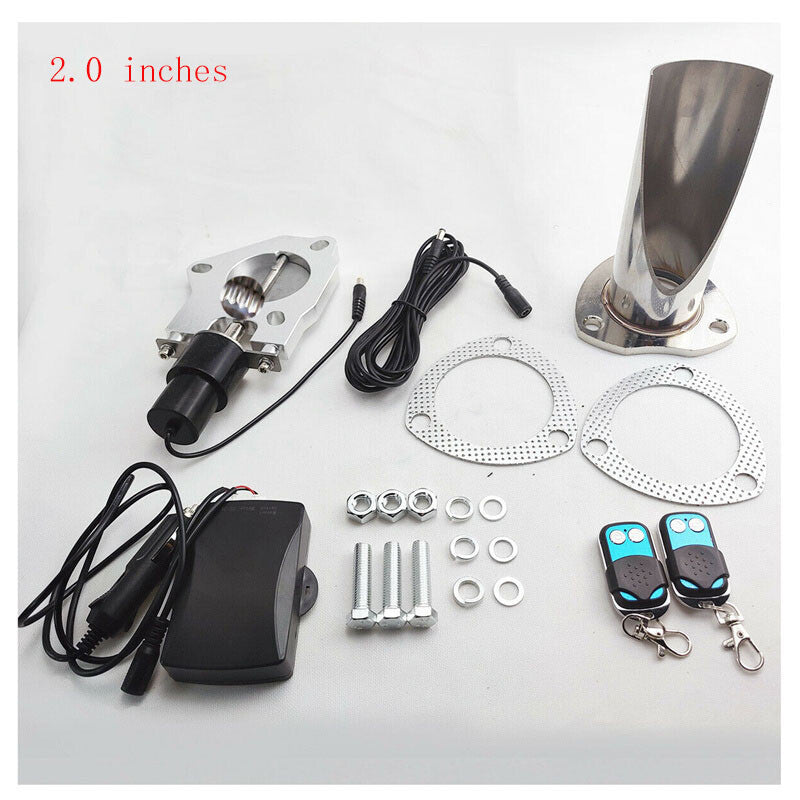 2-inch electric stainless steel exhaust control valve motor with pipe remote control switch kit