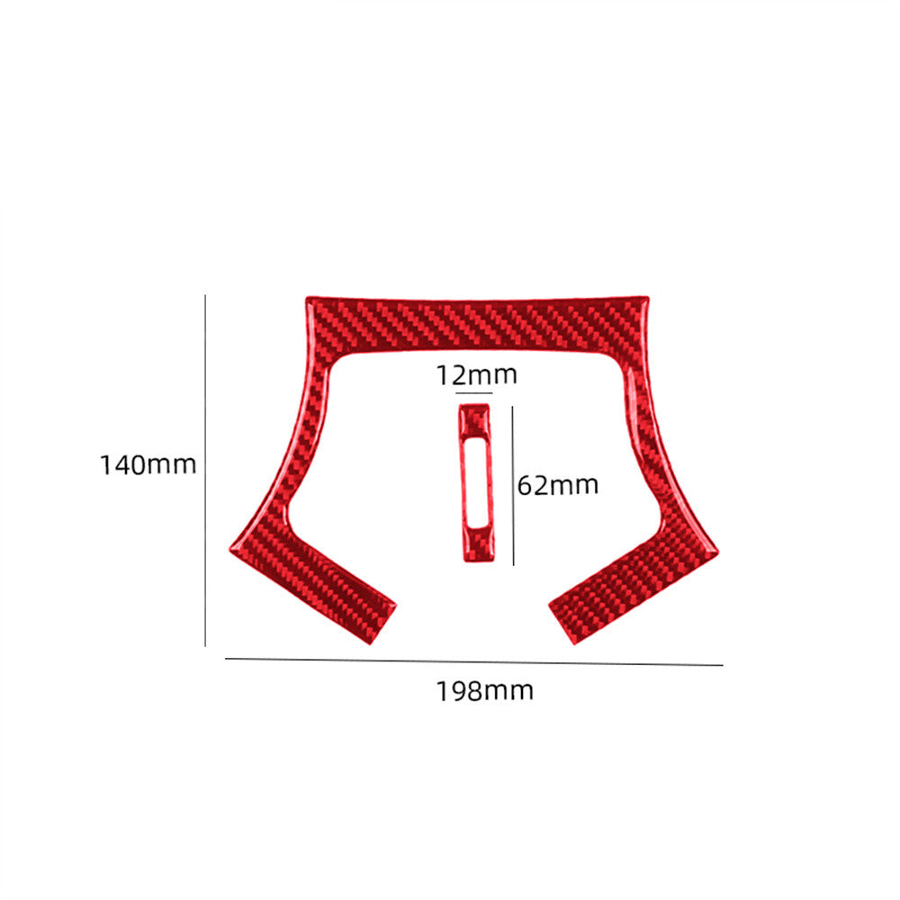 for Mercedes-Benz C Class W203 2005-07Red Carbon Fiber Rear Air Vent Outlet Trim