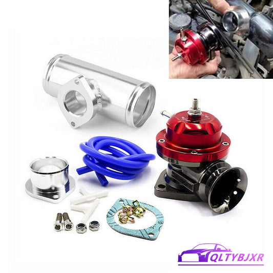 Billet Aluminum Type-RS Turbo Blow Off Valve Bov + 2.5 Flange Tube Pipe Red