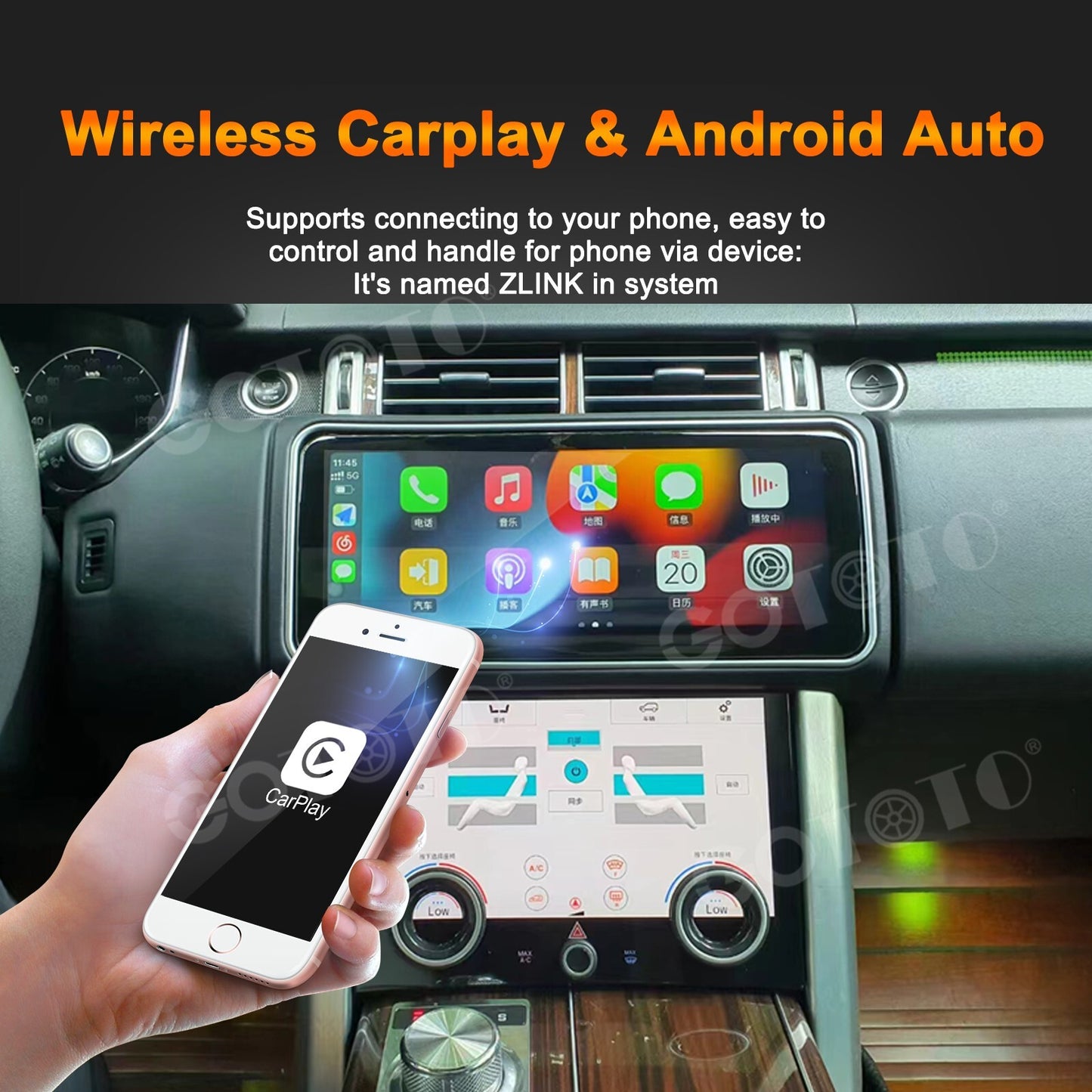Android Car Radio and A/C panel for Land Rover for Range Rover Sport L494 2014-2017